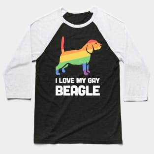 Beagle - Funny Gay Dog LGBT Pride Baseball T-Shirt